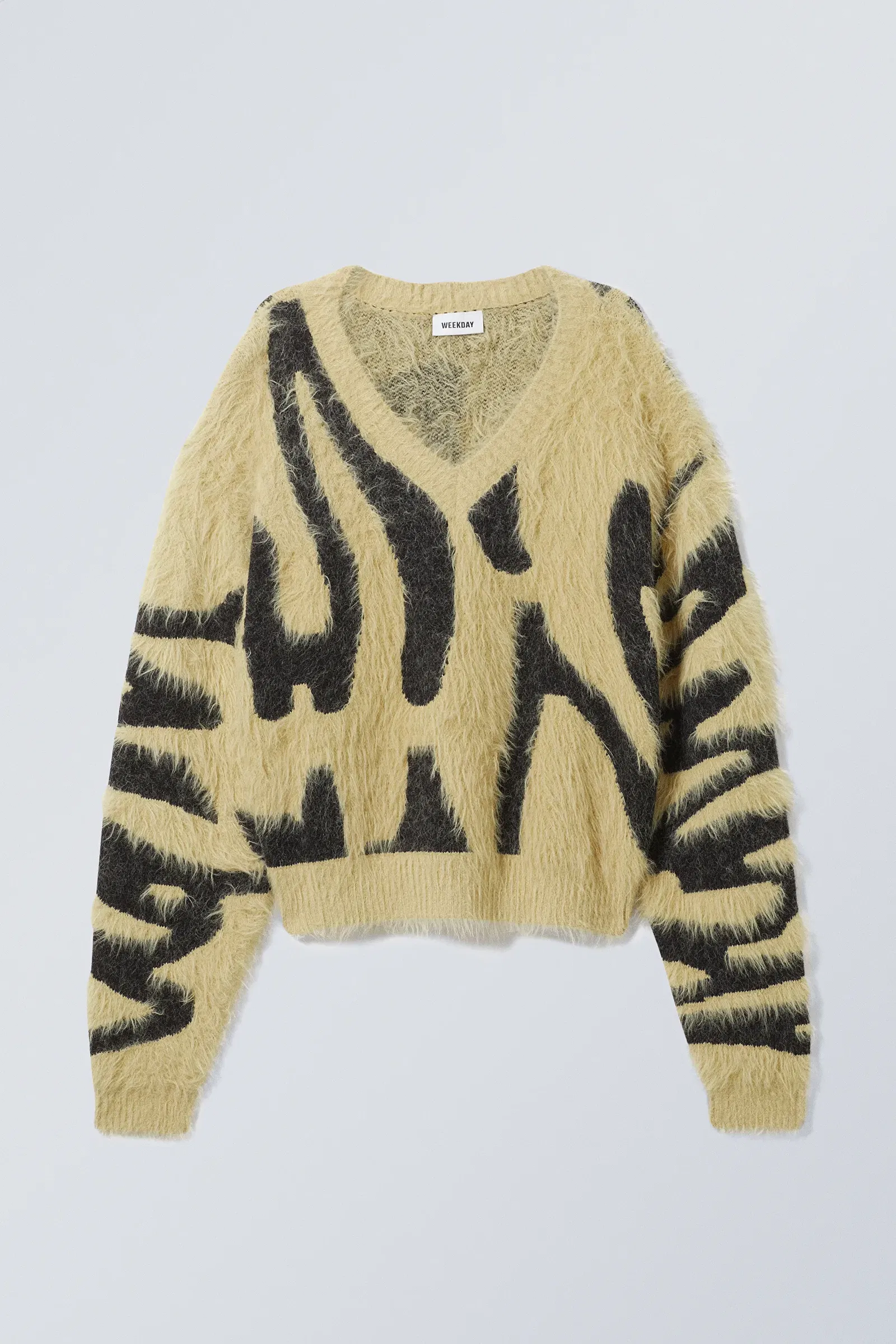 Hairy Knit Sweater Black