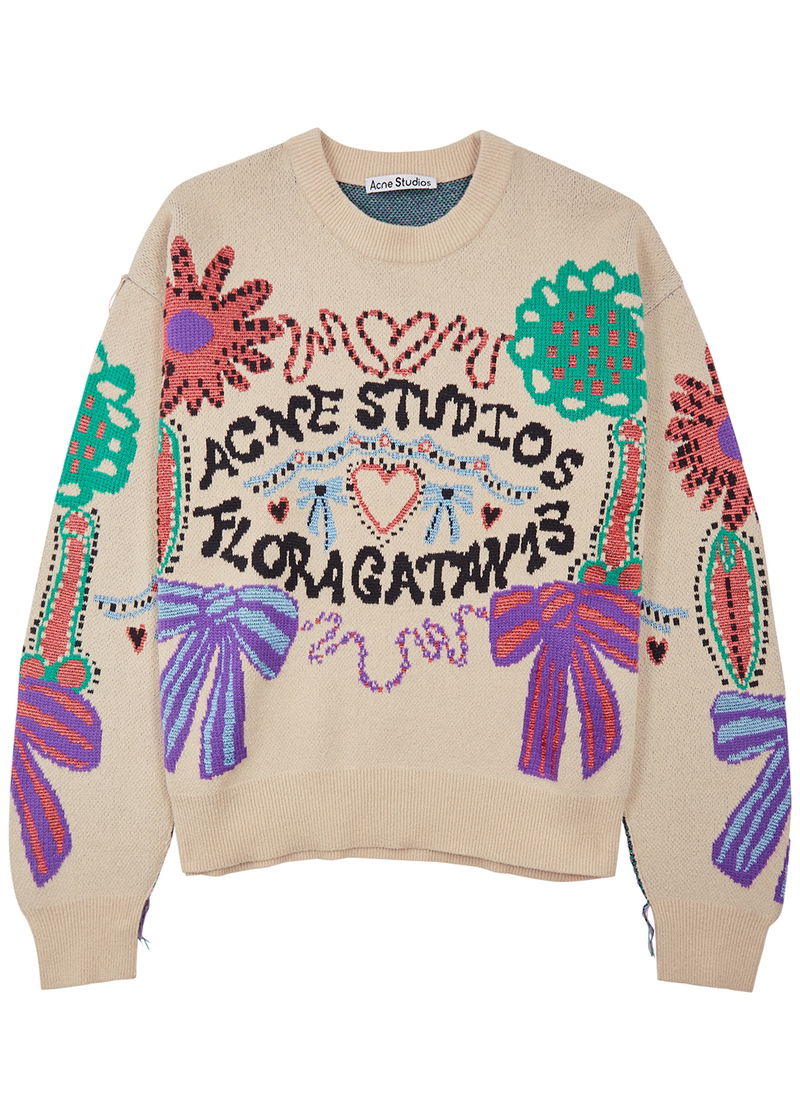 ACNE STUDIOS Kagina Jacquard Cotton-Blend Jumper endource