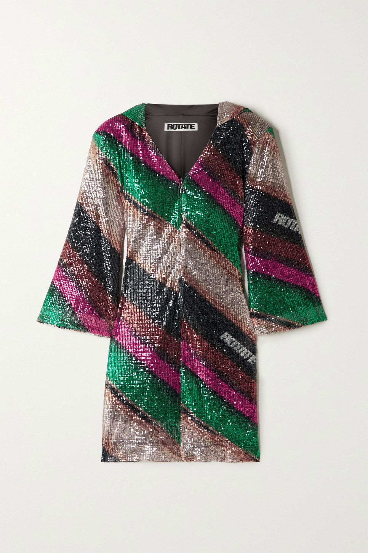 zara rainbow sequin dress ZARA Rainbow Stripe Sparkly Sequin Midi Dress Bloggers Fav Sold Out s