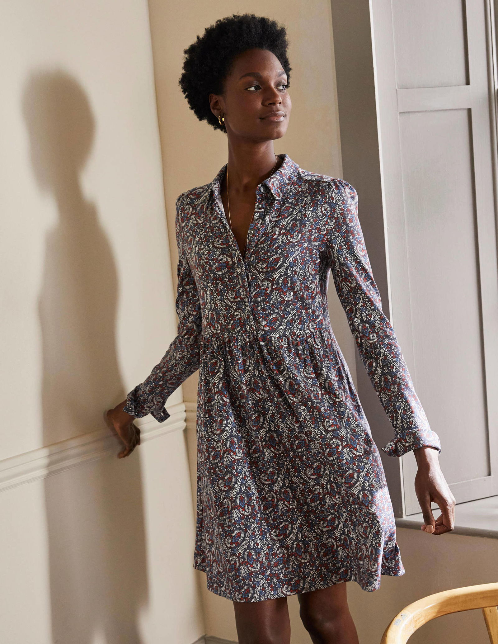 boden alma jersey shirt dress BODEN Alma Jersey Shirt Dress