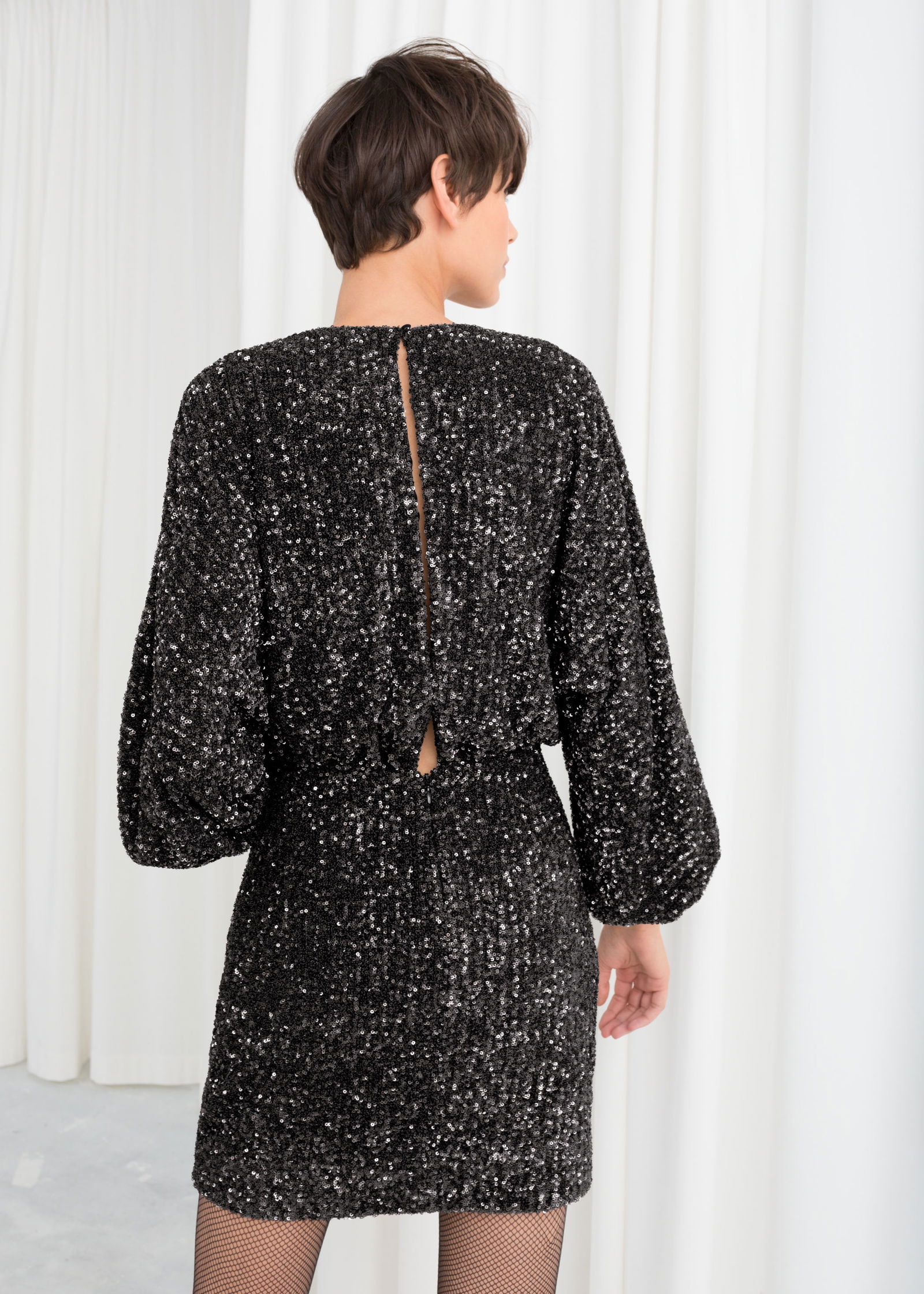 knee length dresses for ladies Sorella Sequin Wrap Mini Party Dress