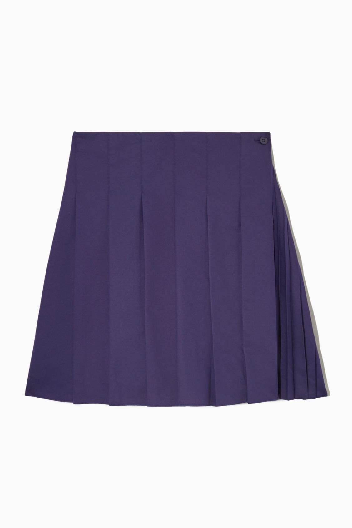 COS Pleated Mini Skirt in NAVY | Endource