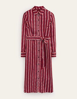 kate satin shirt dress BODEN Kate Satin Shirt Dress