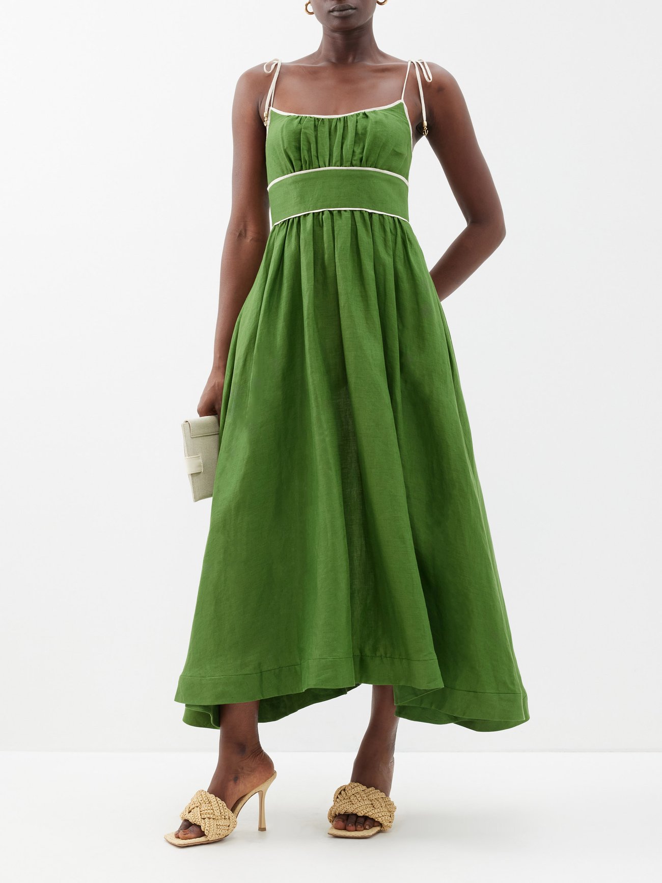 linen dress malaysia Linen Sleeveless Slip Dress – The Restyle Trait Malaysia main image 0