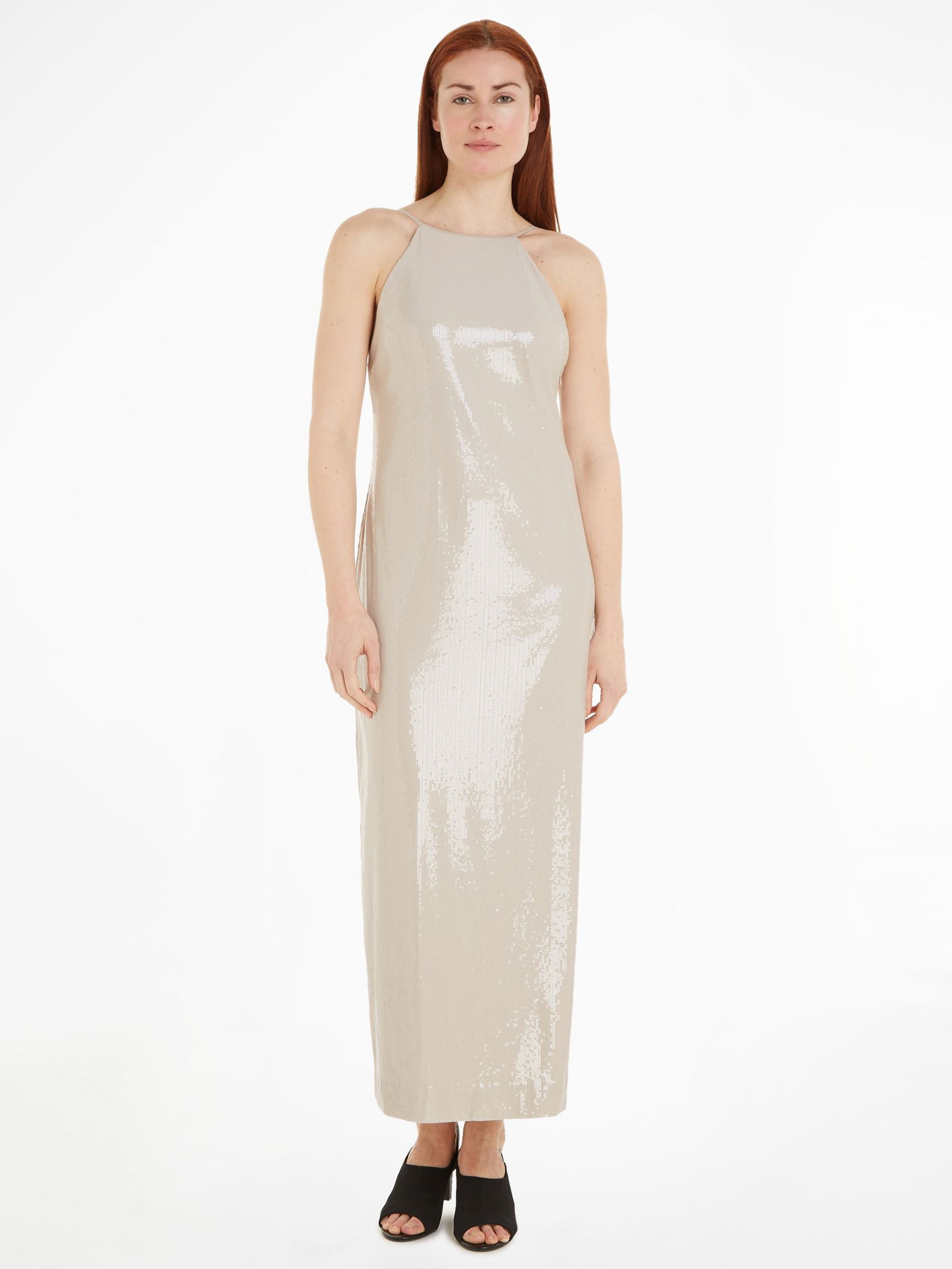 calvin klein halter maxi dress 50% off Sequin Halterneck Halterneck dress