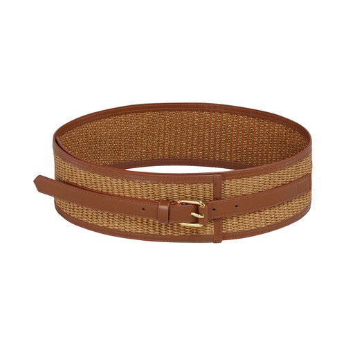 MARNI Raffia Tropicalia Belt In Leather And Raffia | Endource