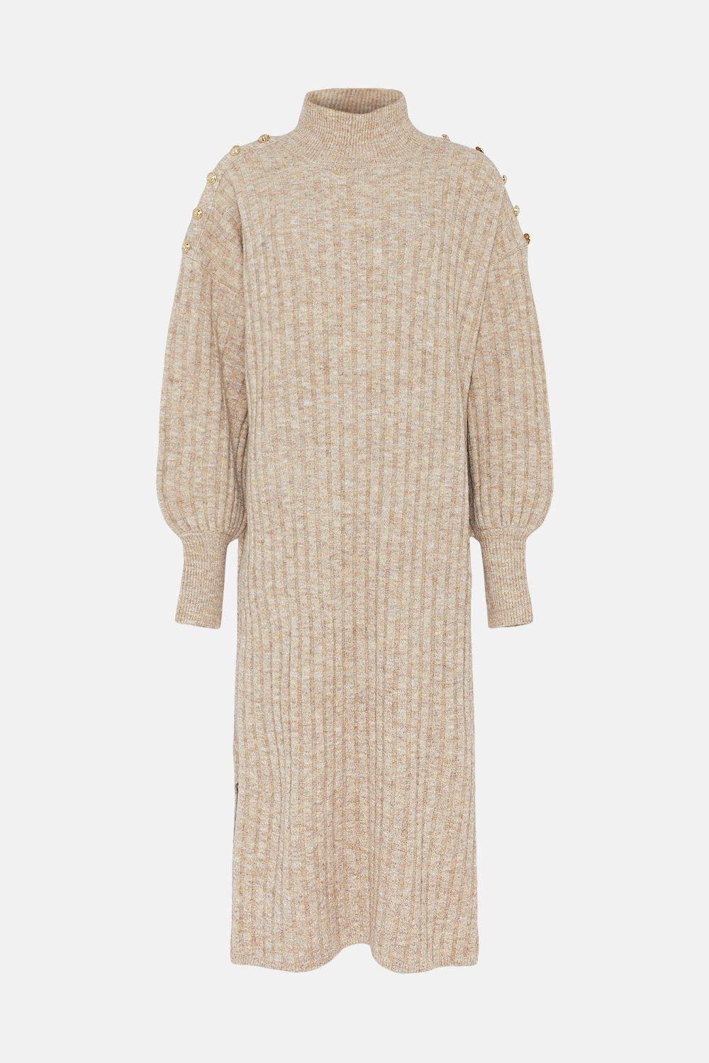 KAREN MILLEN Plus Size Cosy Yarn Midi Knit Dress Endource