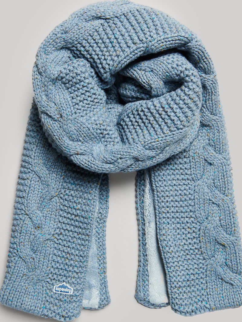 SUPERDRY Cable Knit Scarf endource