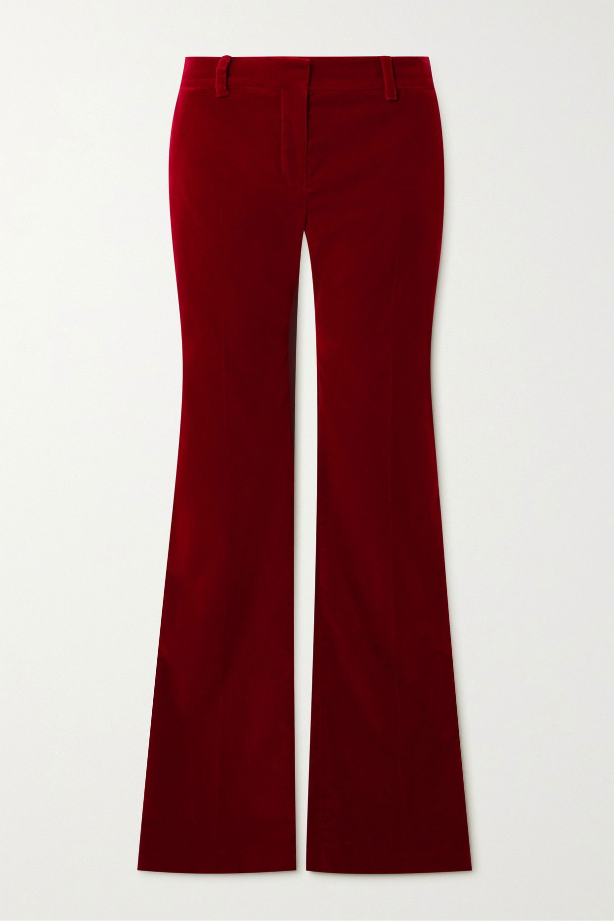 BELLA FREUD 1976 Velvet Flared Pants in Red