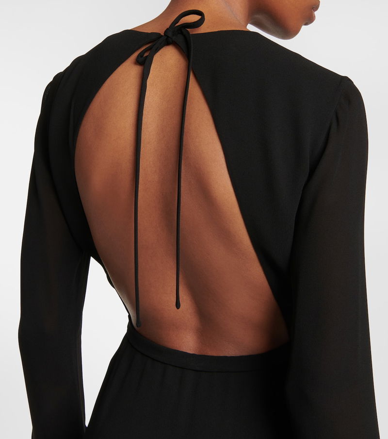SAINT LAURENT Draped Open Back Minidress | endource