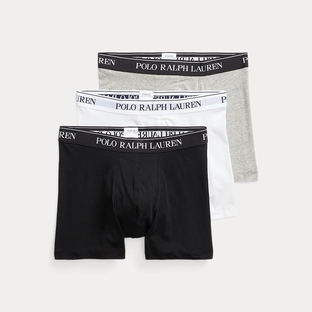 POLO RALPH LAUREN Stretch Cotton Boxer Brief 3-Pack in Multi