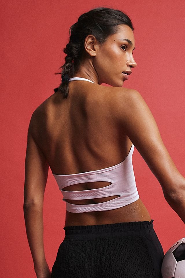 FREE PEOPLE FP Movement - Happiness Runs Strappy Back Halter Crop