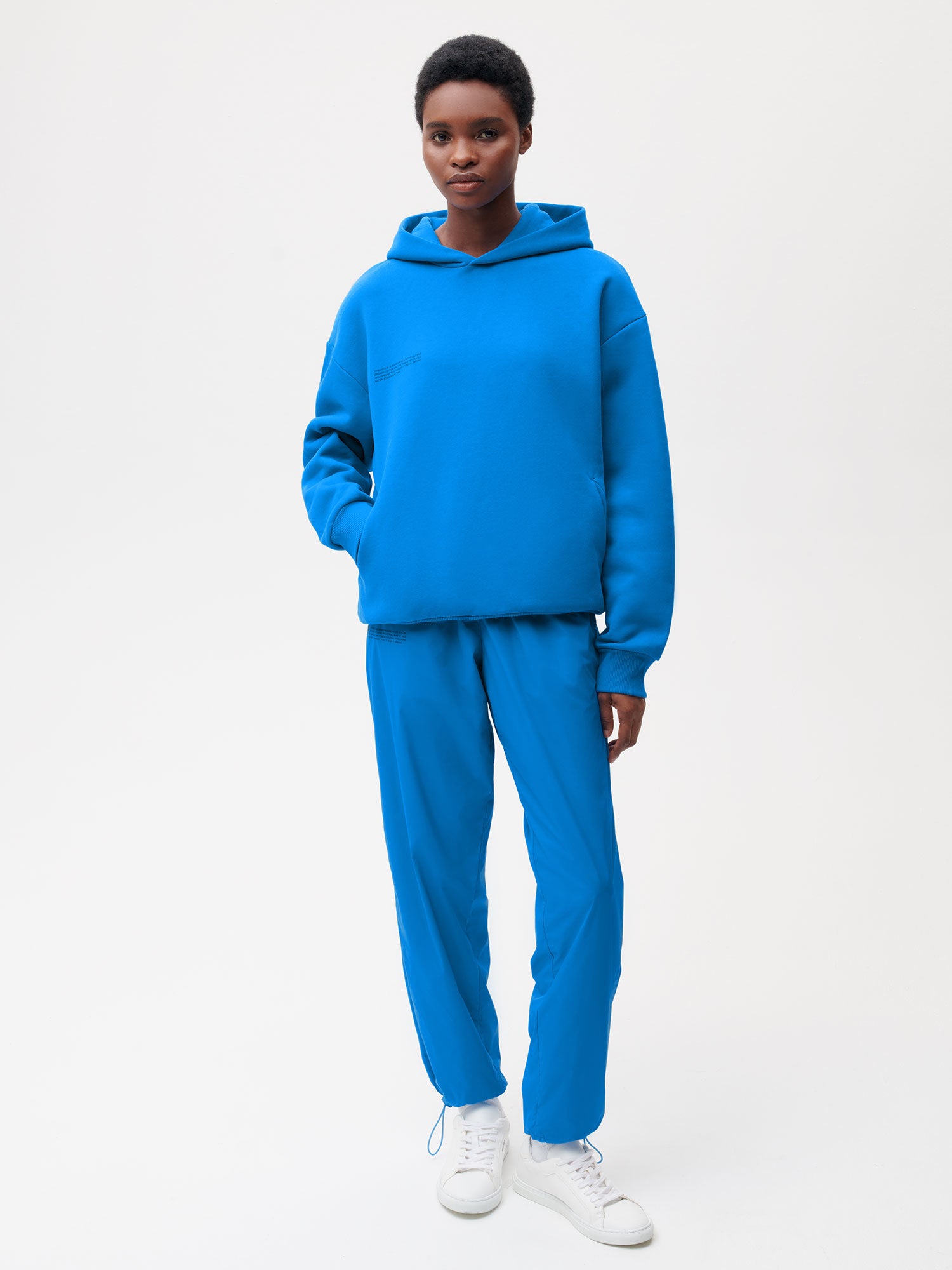 PANGAIA Recycled Nylon Track Pants in Cerulean Blue | Endource