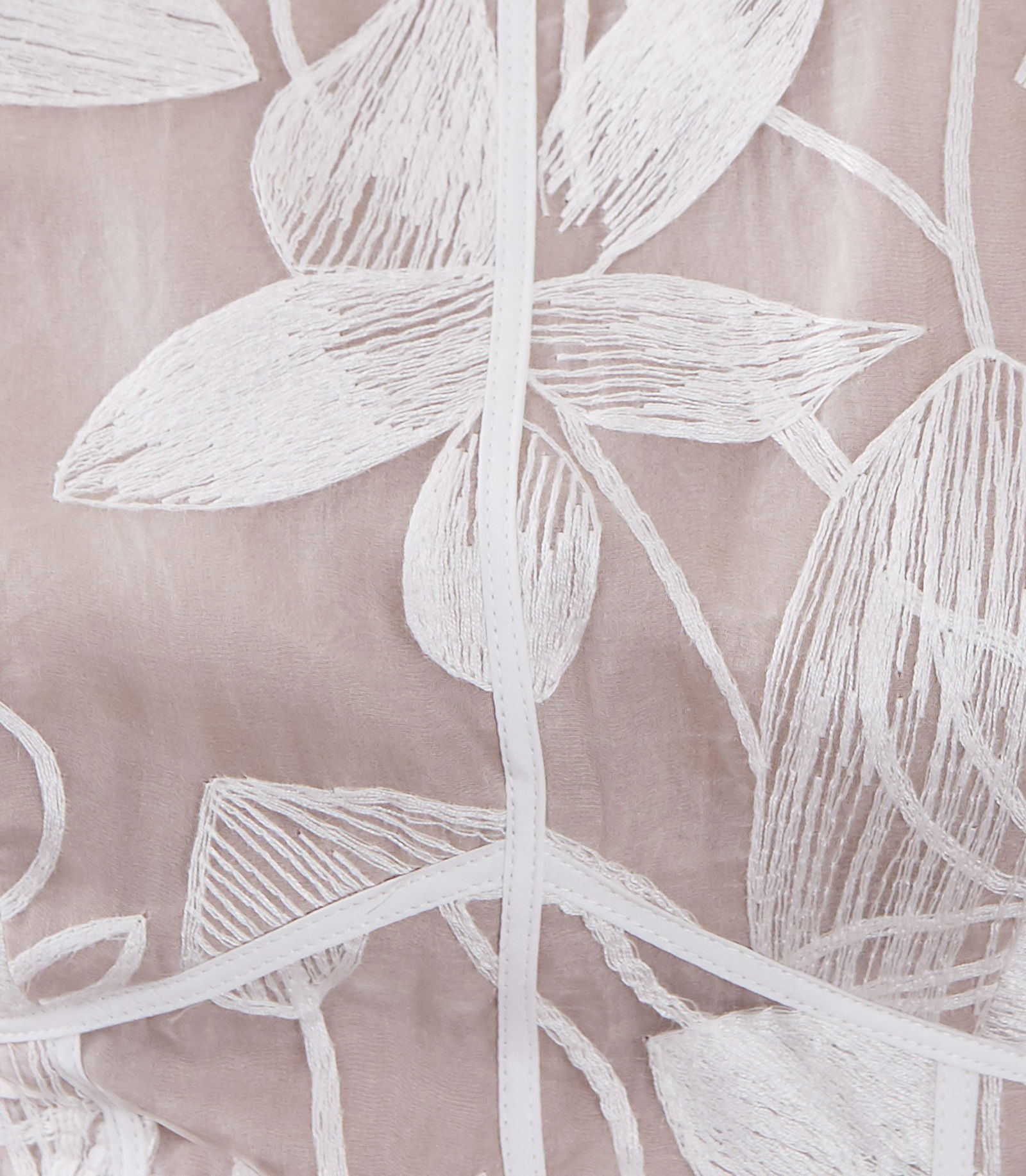 REISS Ines Floral Embroidered Overlay Dress