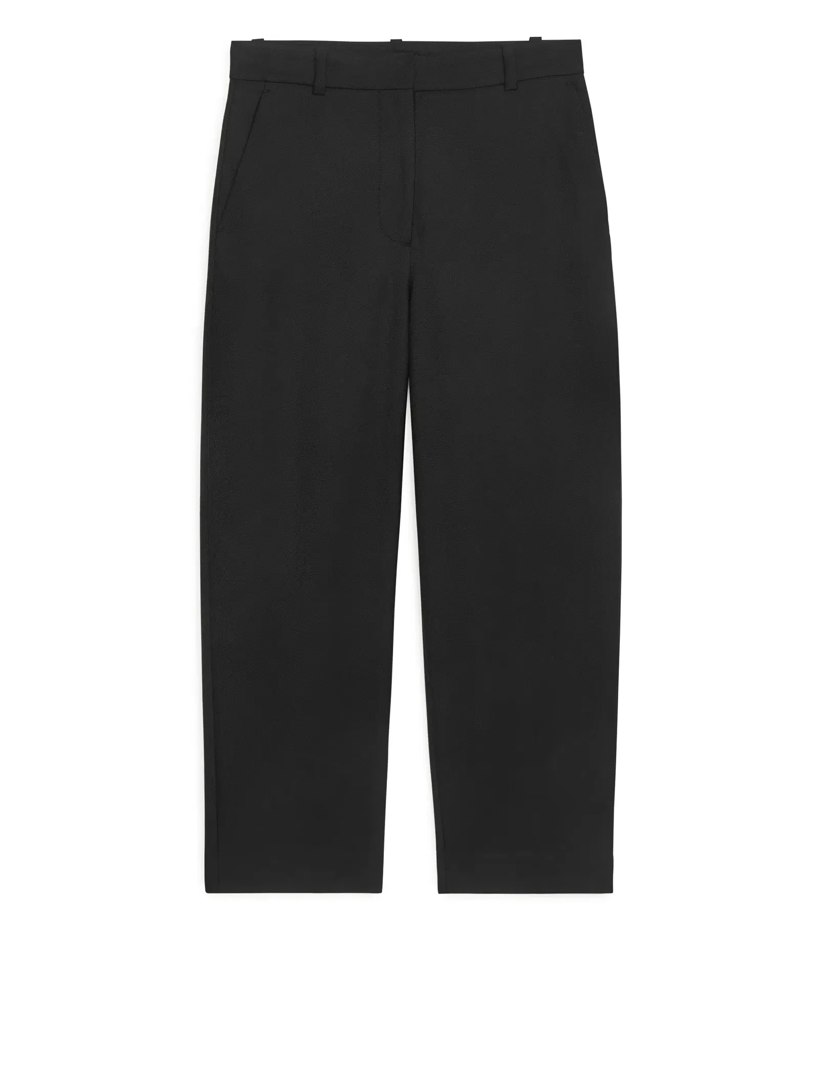 ARKET Barrel Leg Trousers in Black | endource