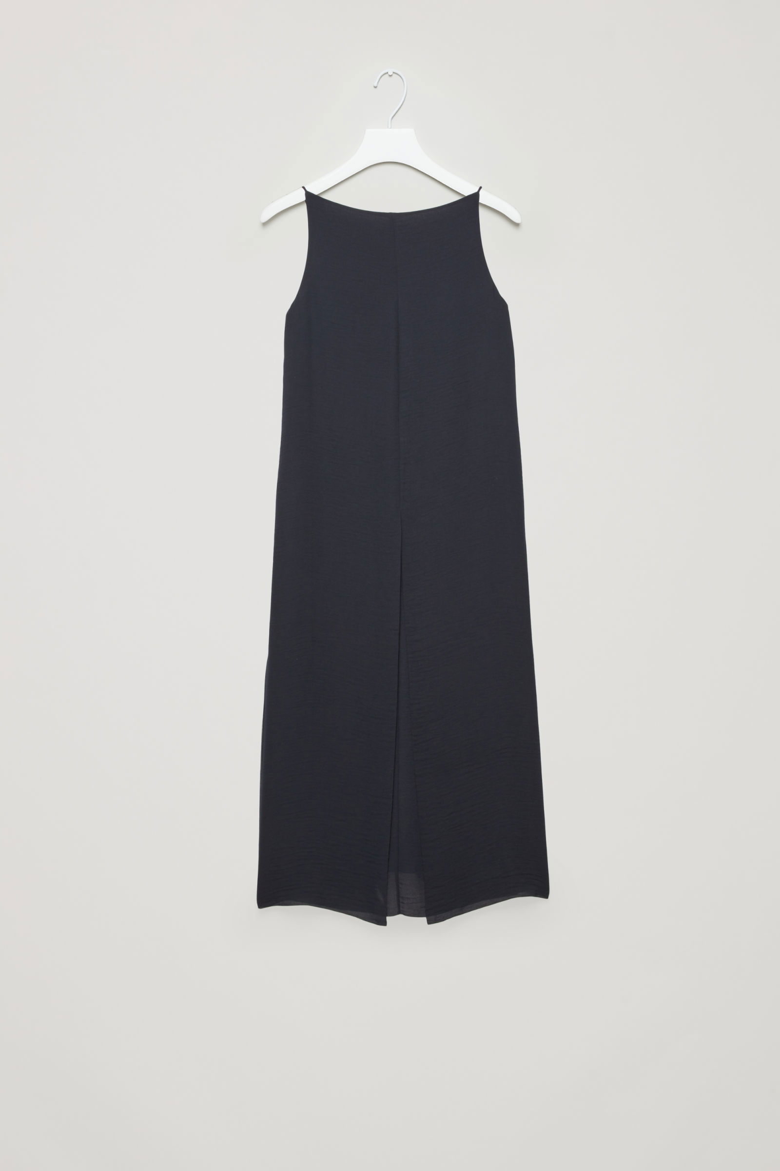 cos layered open back dress OPEN-BACK TIERED MIDI DRESS - OCHRE