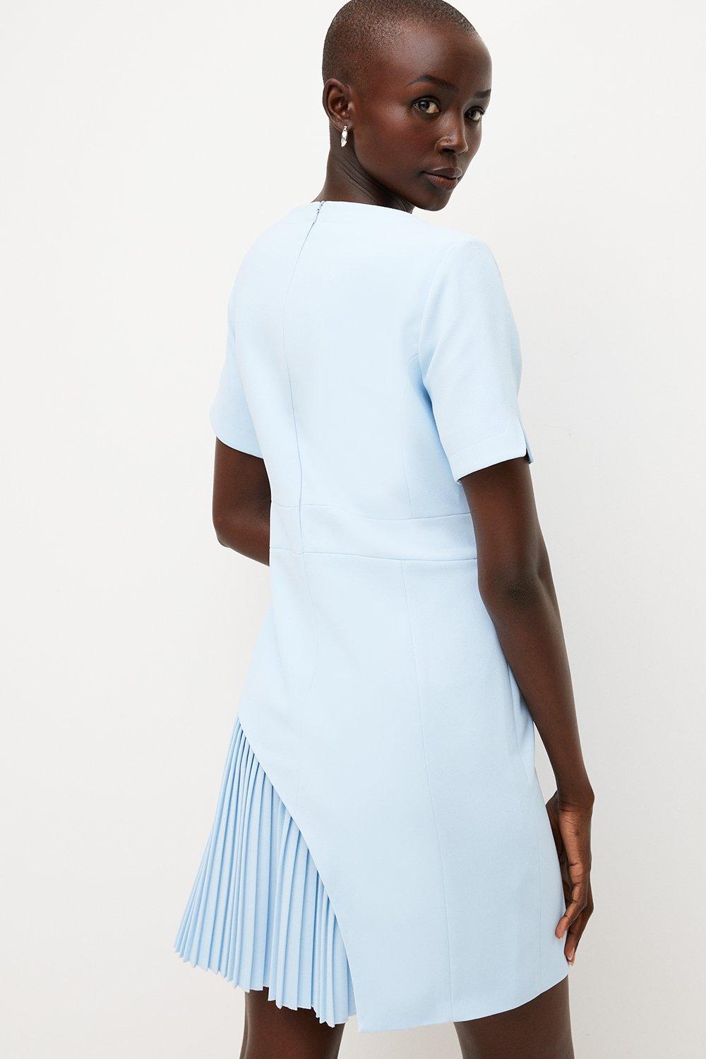 tailored military pleat short sleeve dress KAREN MILLEN Tailored Military Pleat Short Sleeve Dress