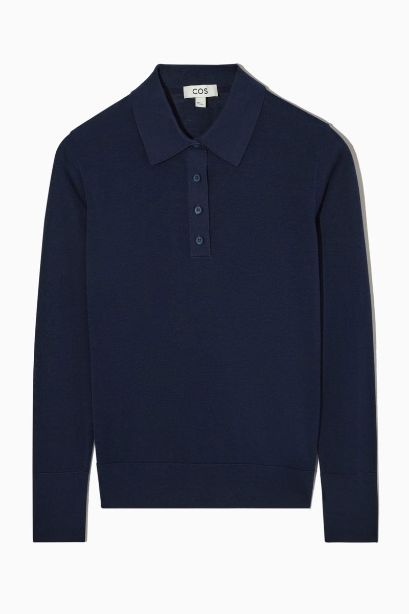 COS Slim-Fit Knitted Silk-Blend Polo Shirt endource