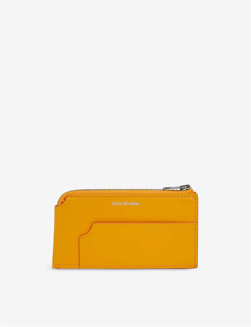 Purple / Yellow Leather Wallet