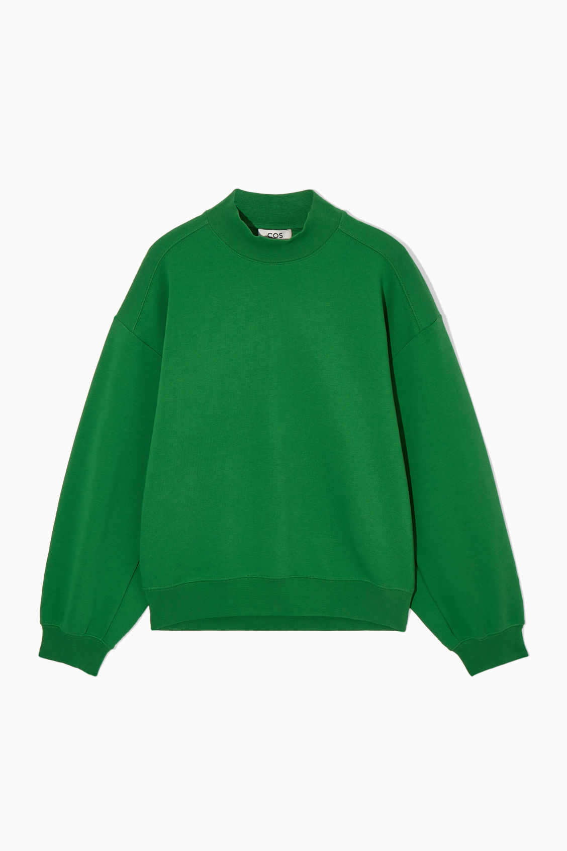 COS Mock-Neck Sweatshirt in GREEN | endource