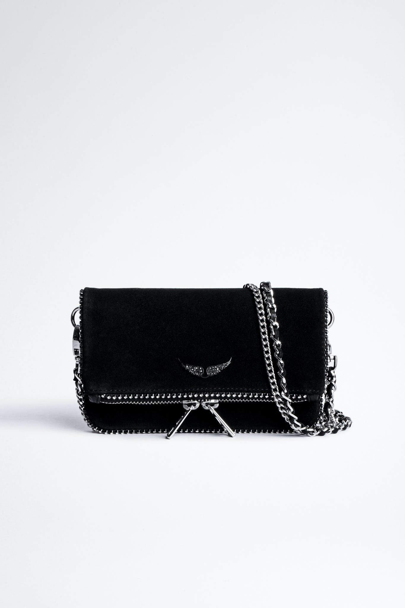 Zadig & Voltaire Rock Suede Clutch, ModeSens