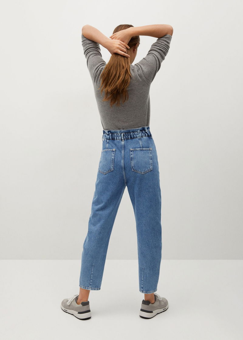 Waist straight Slouchy jeans