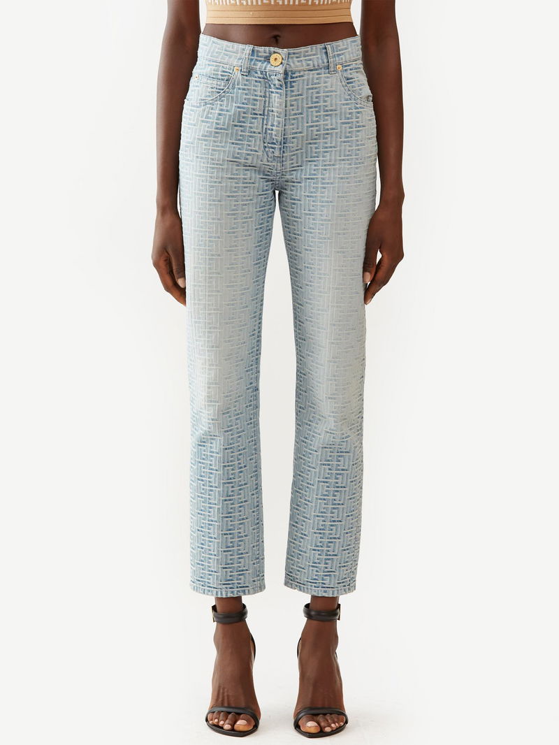 balmain straight leg jeans