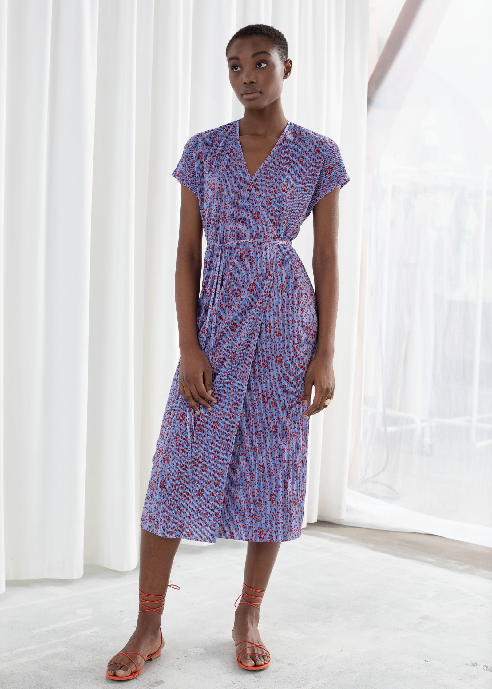 & OTHER STORIES Pliss Pleated Wrap Midi Dress | endource & OTHER STORIES Pliss Pleated Wrap Midi Dress | endource