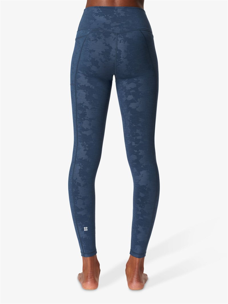 Sweaty Betty All Day Embossed Leggings, Blue Textured at John
