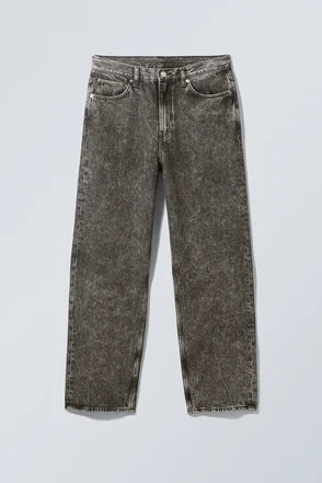 WEEKDAY distressed charcoal denim jeans