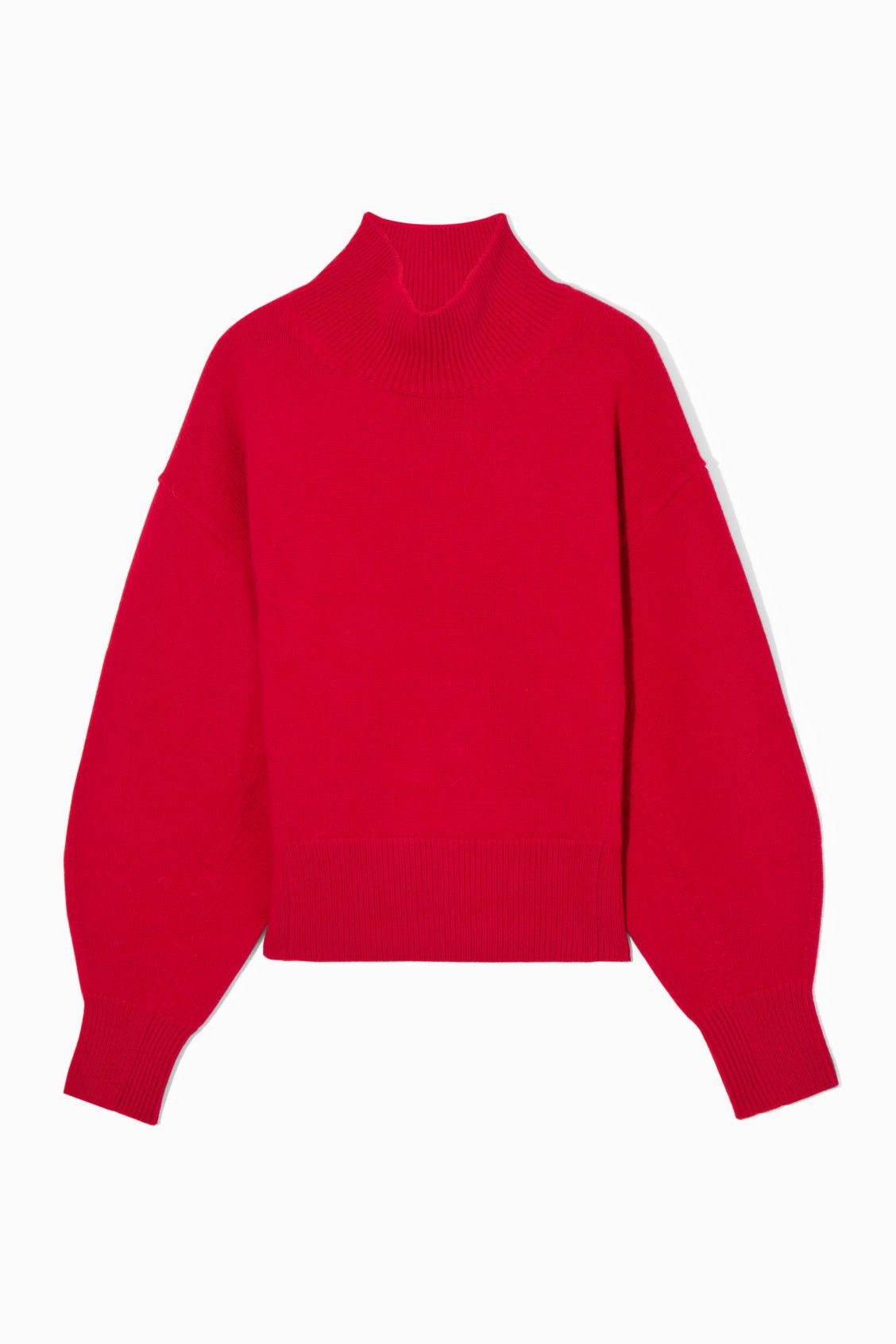 COS Funnel-Neck Waisted Wool Jumper | Endource