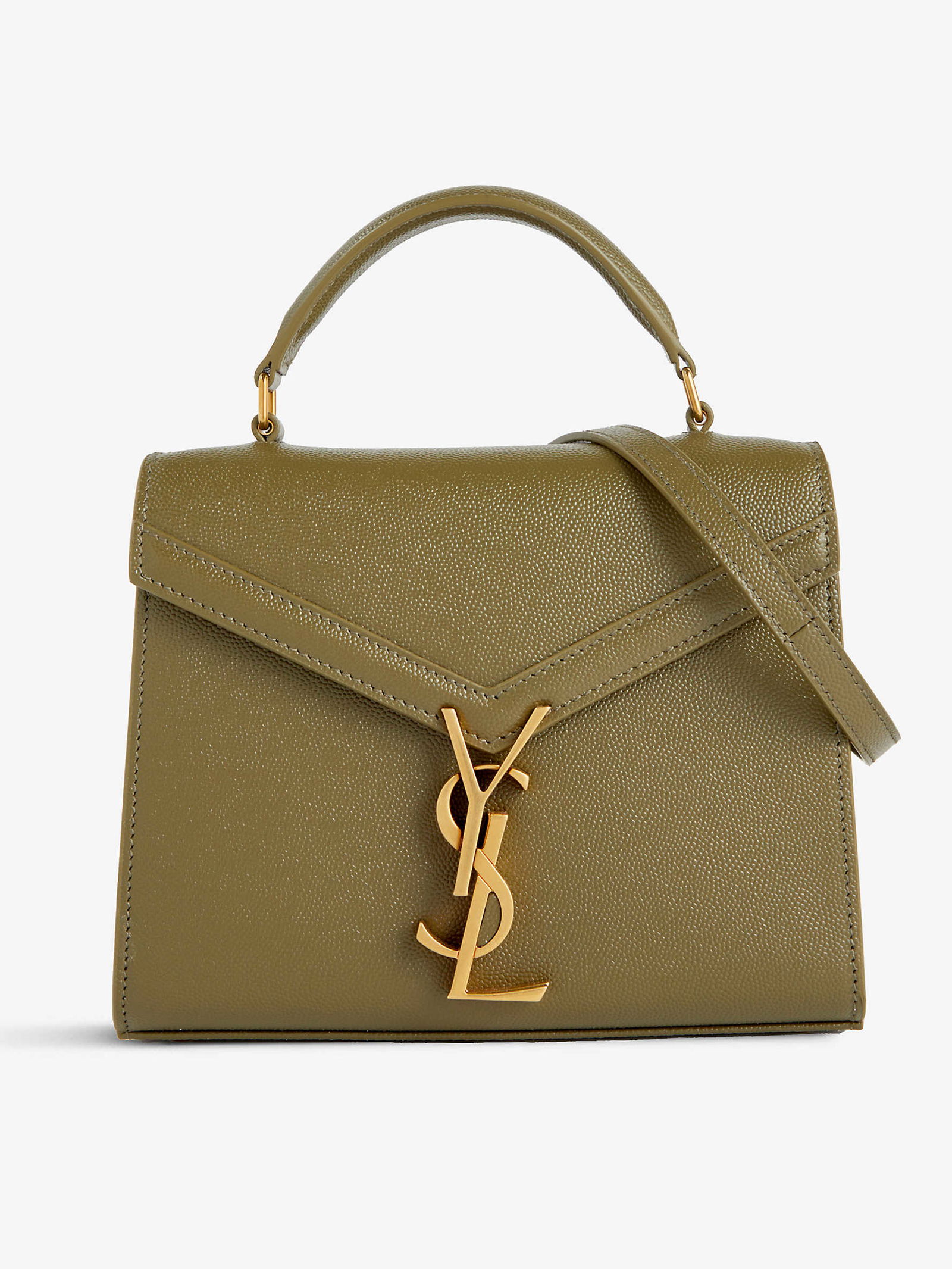 SAINT LAURENT Cassandra Leather Top-Handle Bag endource