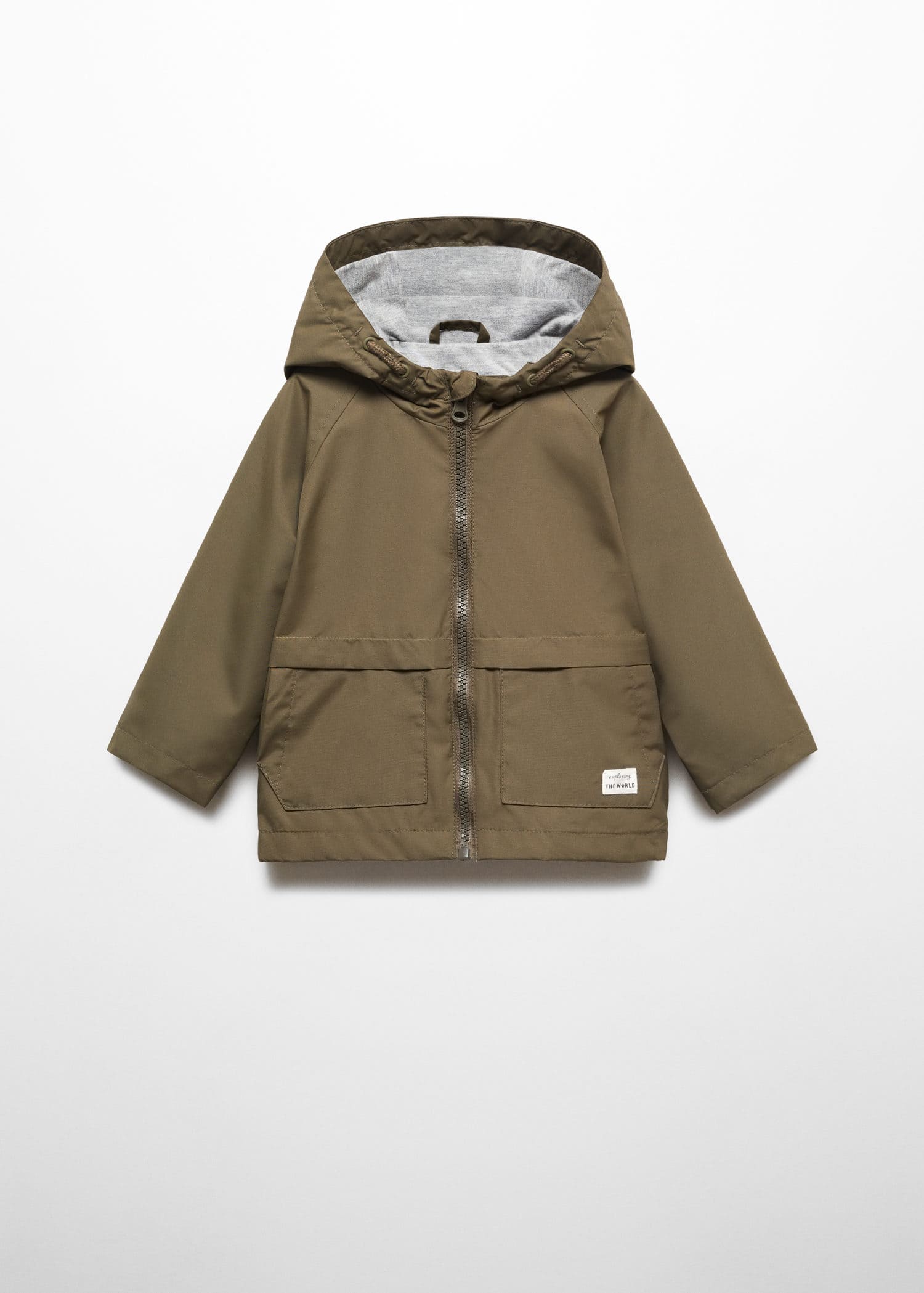 MANGO Hooded Parka in Khaki | Endource