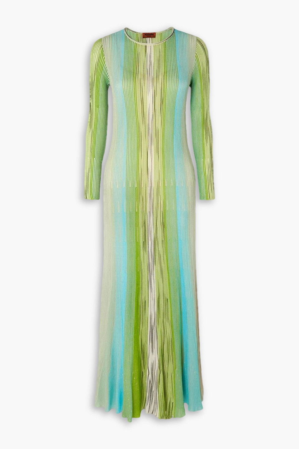 missoni striped crochet-knit maxi dress Missoni Cutout Striped Crochet-Knit Maxi Dress - Yellow