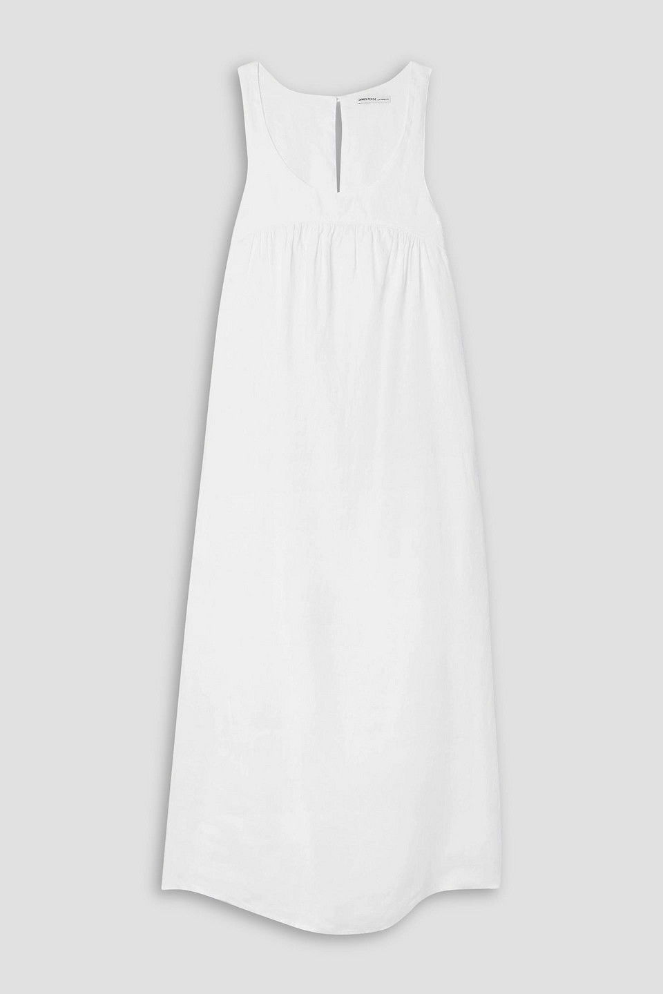 white linen dress dissh MILO WHITE LINEN BLEND MIDI DRESS – DISSH main image 0