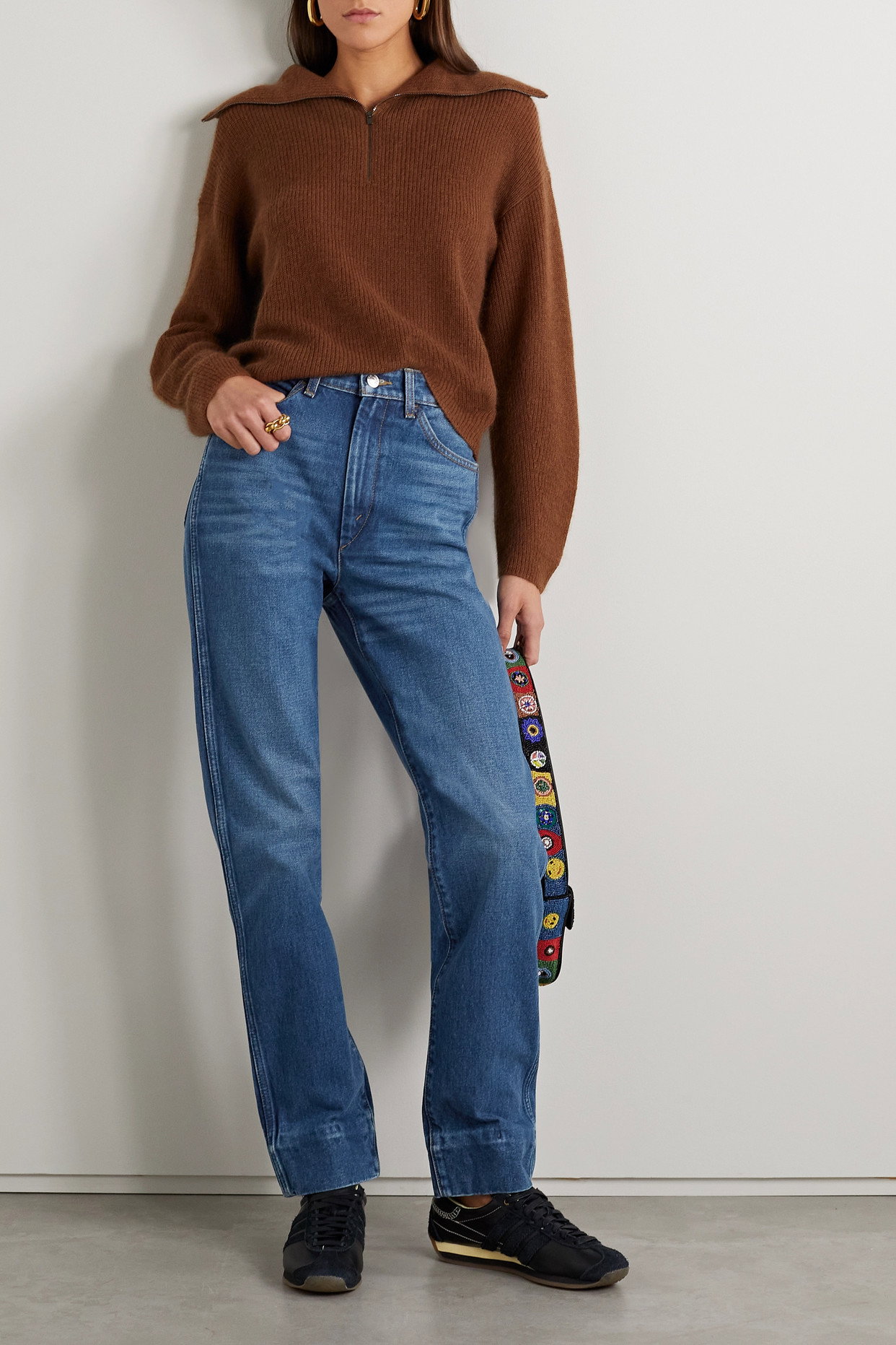 Redone 70s Cigarette High-Rise Straight-Leg Jeans