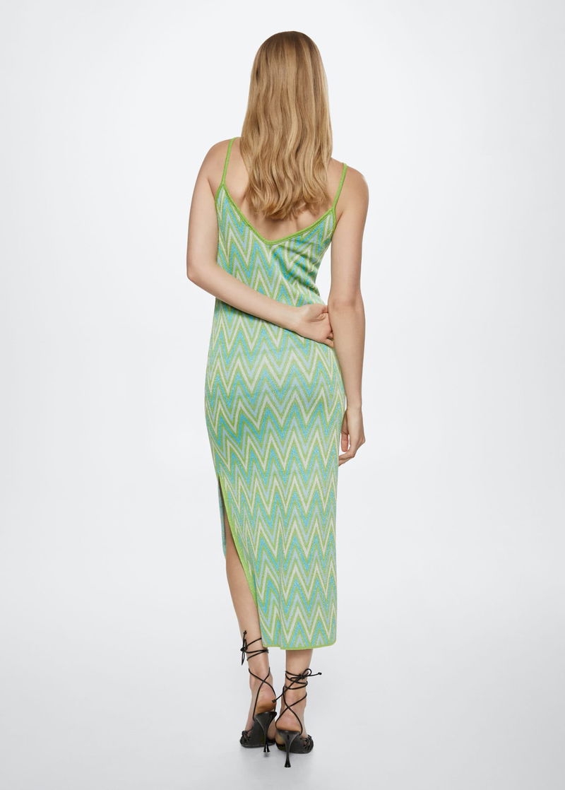 mango green knit dress MANGO Olive Green Green Asymmetric Ribbed Knit Dress UK S