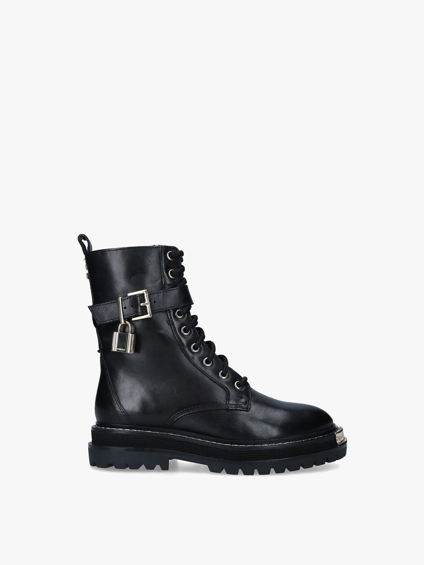 CARVELA Base Lace Up Boots in Black | Endource