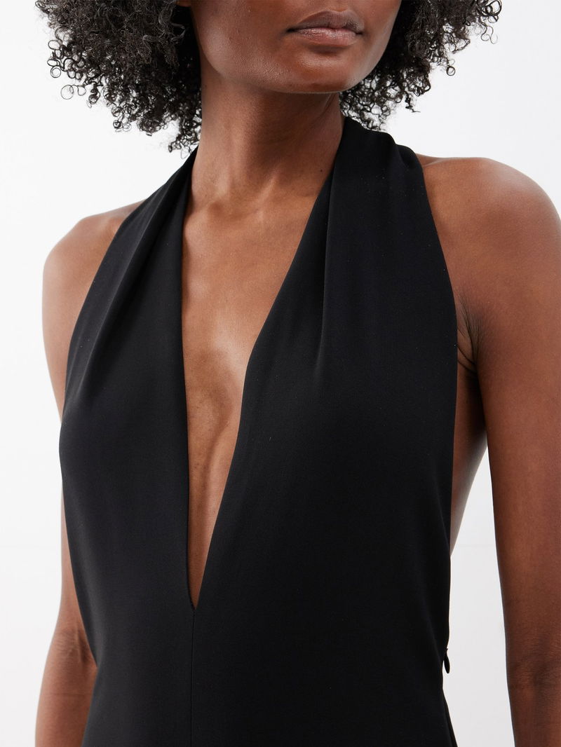 Proenza Schouler Twist-back Velvet Top in Black