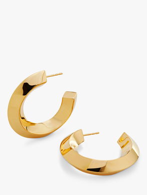 Buy Fendi F-logo Large Hoop Earrings - Gold At 40% Off