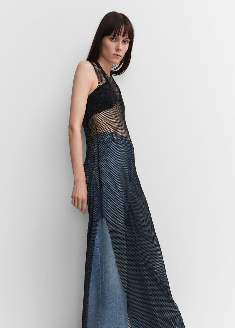 mango mesh dress Shine bright with MANGO's disco-inspired looks!  With shimmering details  and a bold silhouette, pieces like our Asymmetric Mesh Dress bring all the  sparkle and style for a night of movement and