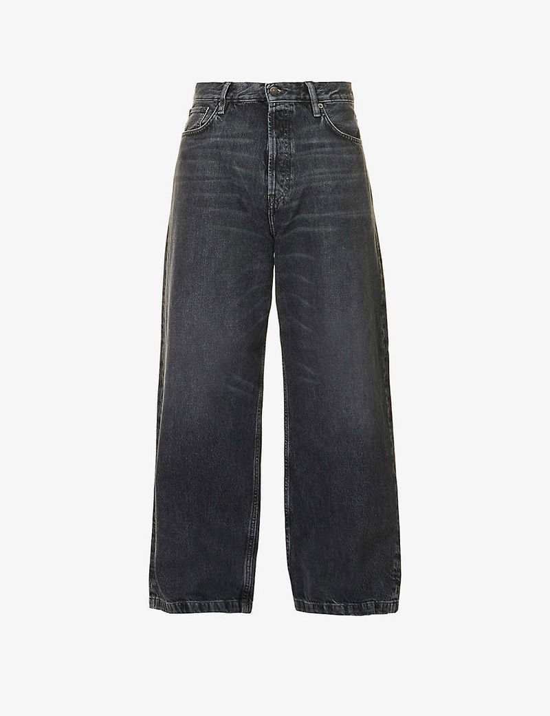 ACNE STUDIOS 1989 Wide-Leg Relaxed-Fit Denim Jeans in BLACK | Endource