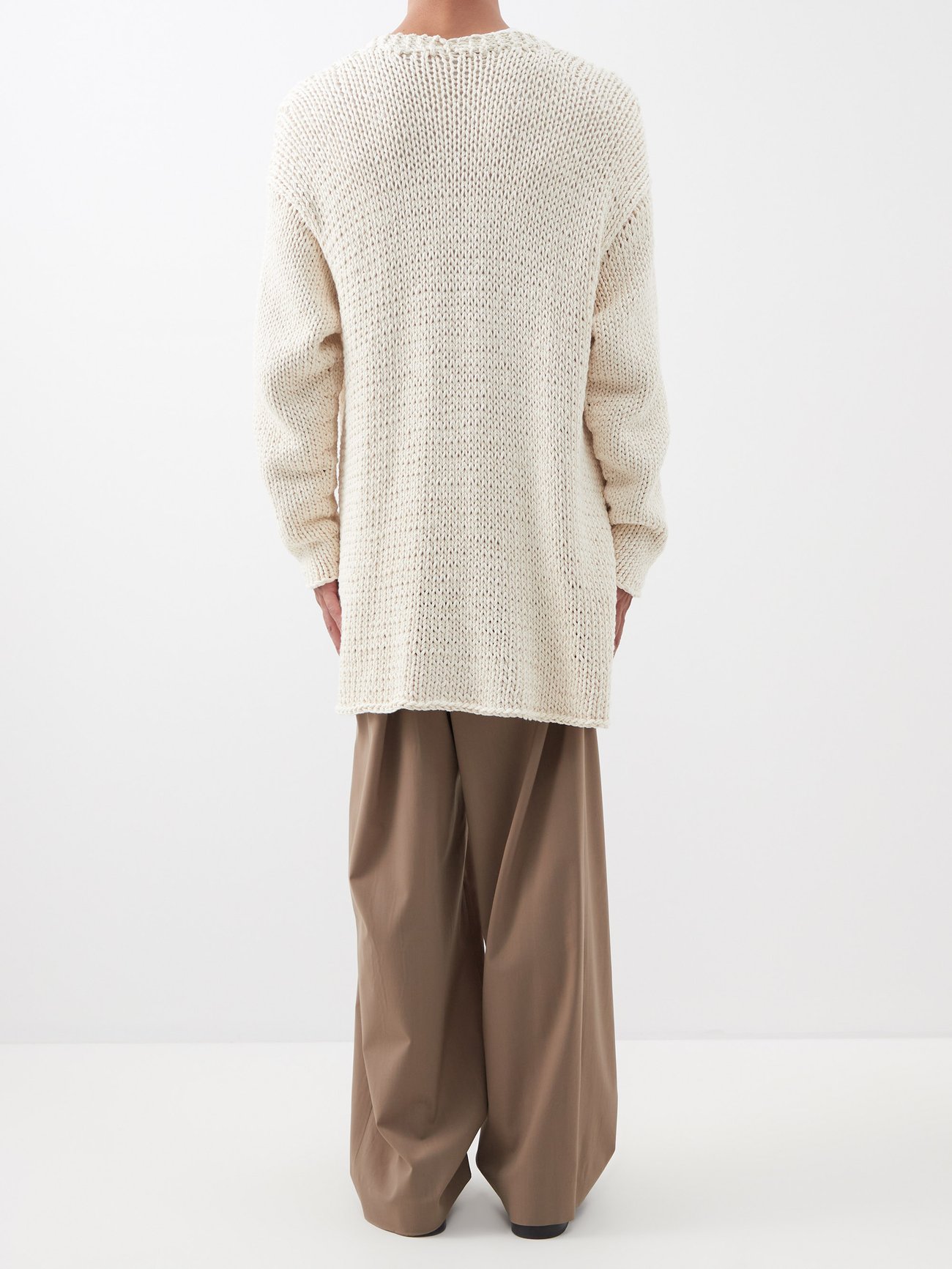 THE ROW Zaydi Chunky-Knit Longline Cardigan | endource