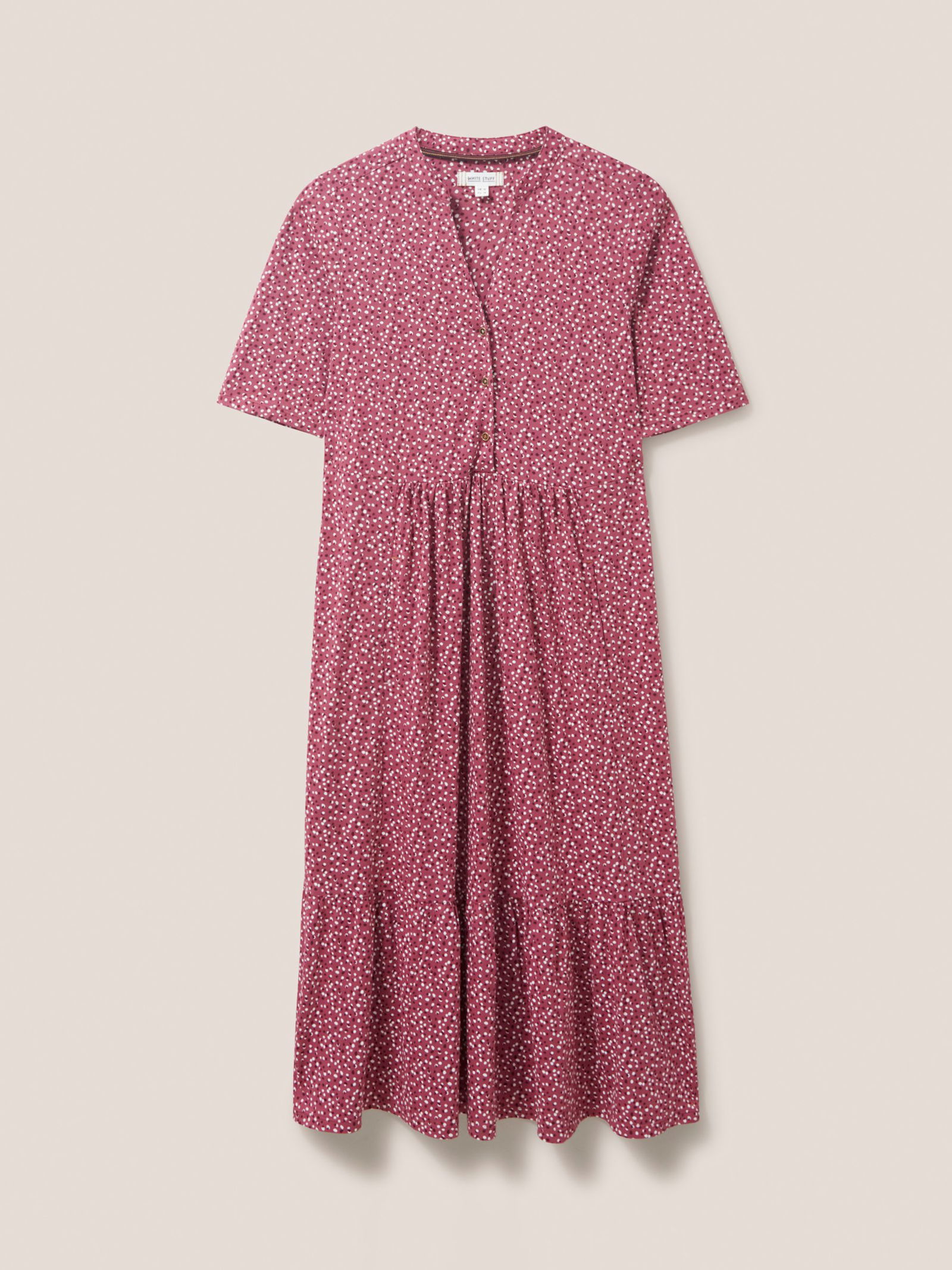 WHITE STUFF Naya Jersey Dress in Plum/Multi | Endource