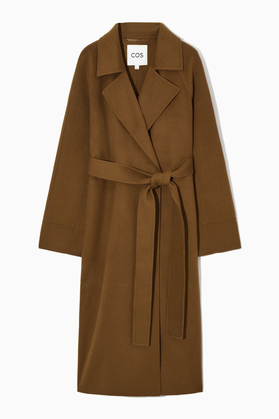 COS Belted Double-Faced Wool Coat in BROWN | Endource