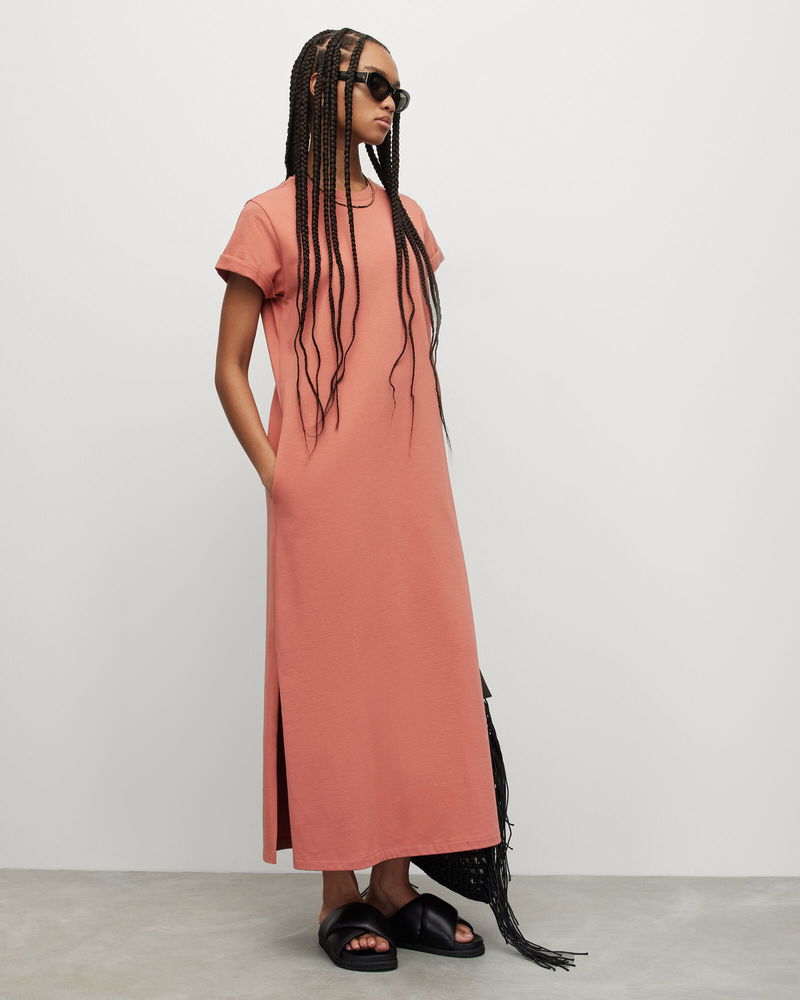 ALLSAINTS Anna Crew Neck Short Sleeve Maxi Dress | endource