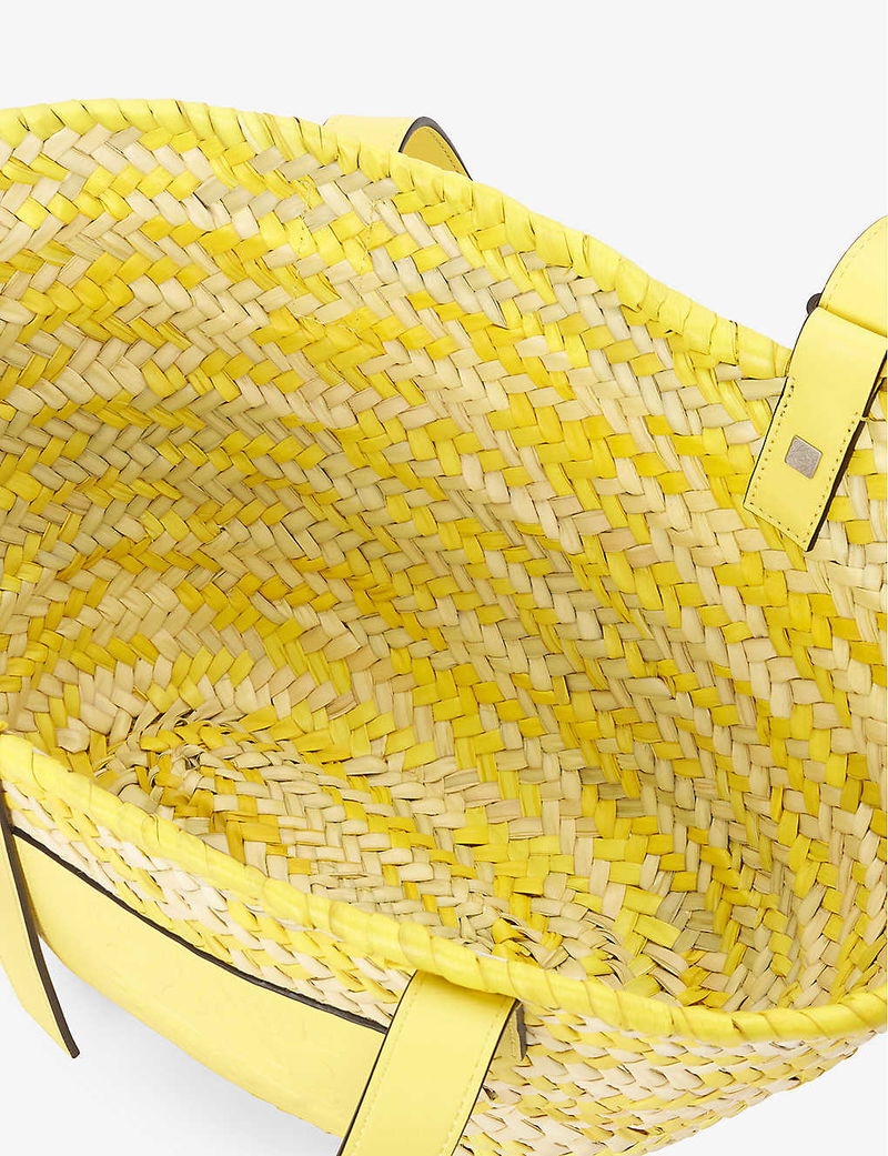 Loewe x Paula's Ibiza Woven Palm Basket Tote Bag