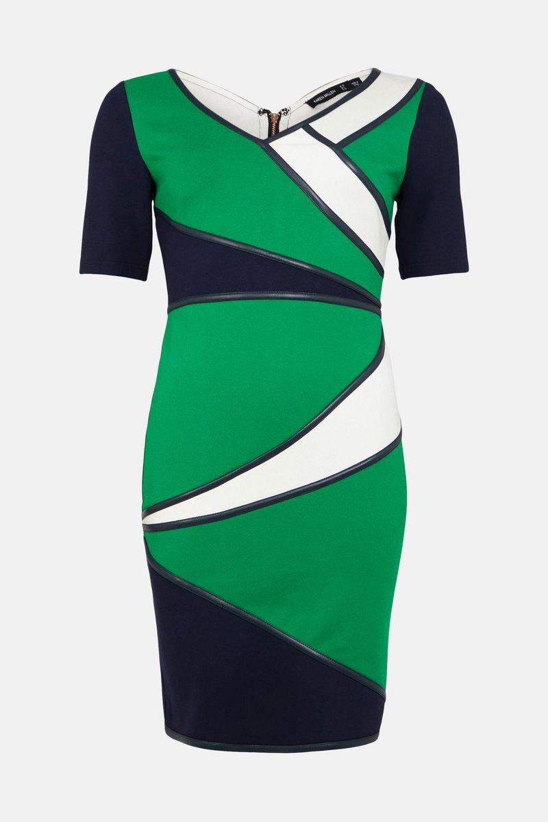 KAREN MILLEN Colour Block Jersey Pencil Dress | endource KAREN MILLEN Colour Block Jersey Pencil Dress | endource