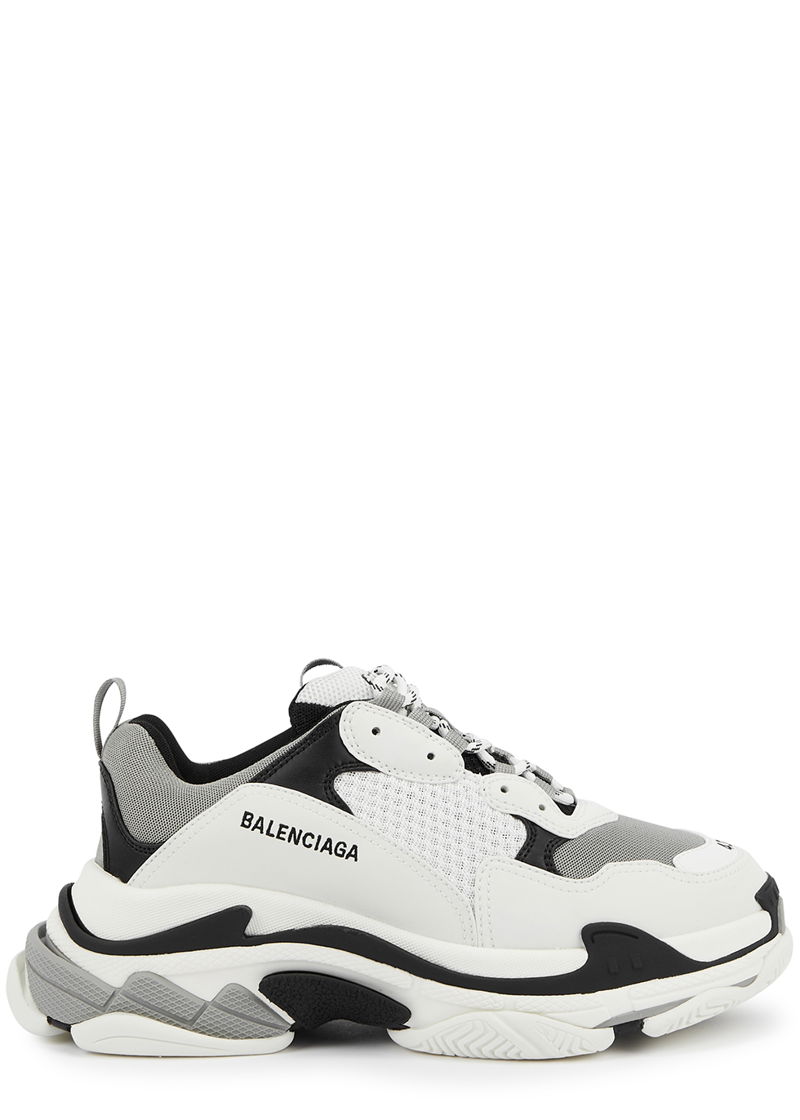 Balenciaga Triple S Leather and Mesh Sneakers