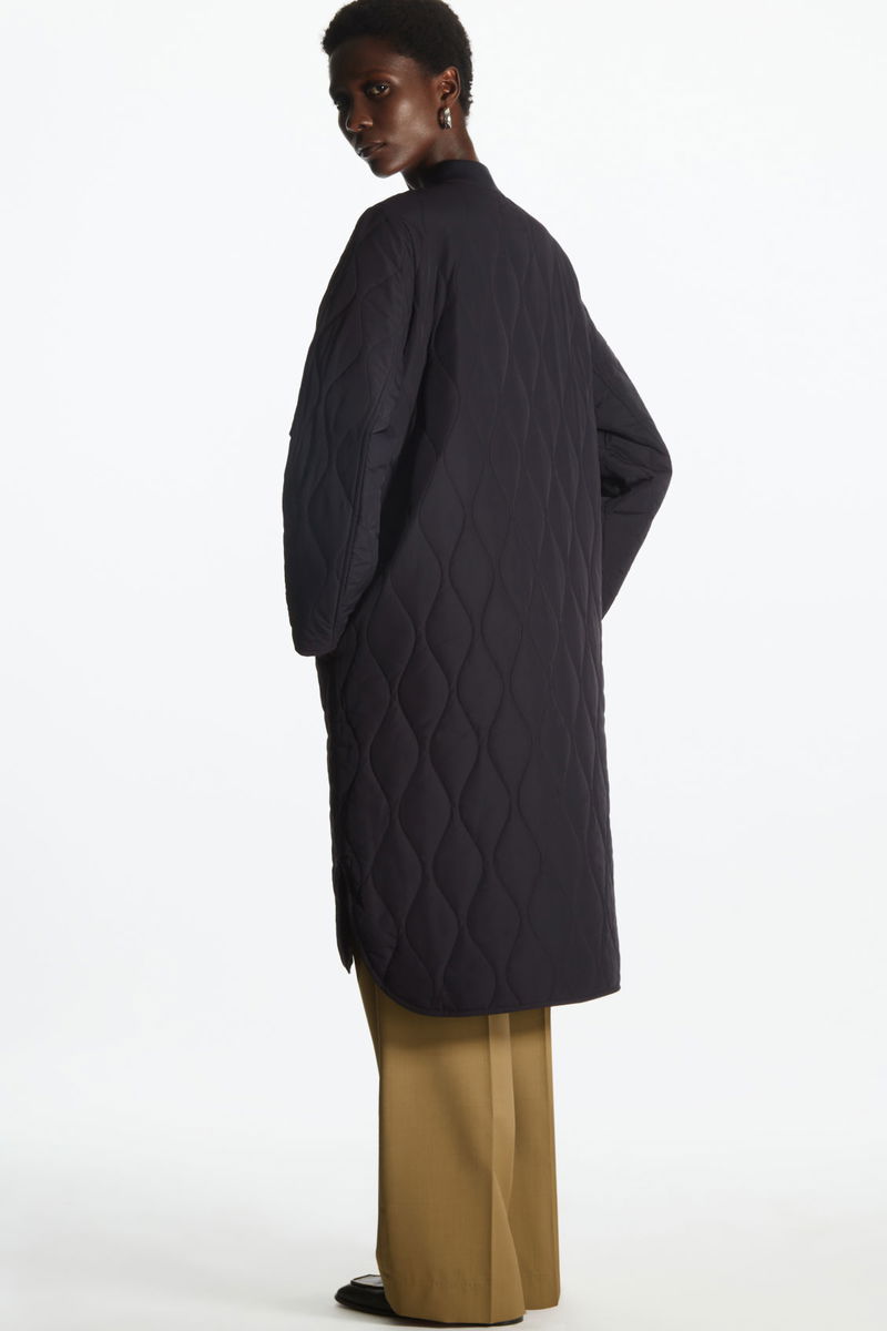 COS Longline Quilted Liner Jacket in NAVY Endource